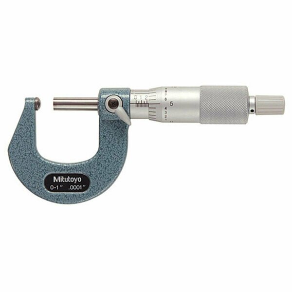 Beautyblade 0-1 in. Range Micrometer with Spherical Anvil Flat Spindle BE3718859